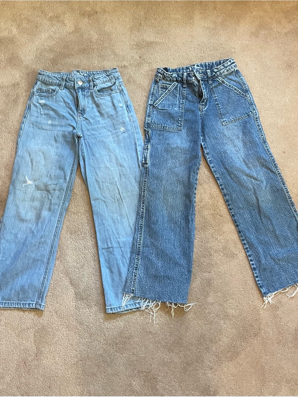 Girls size 10 wide leg jeans